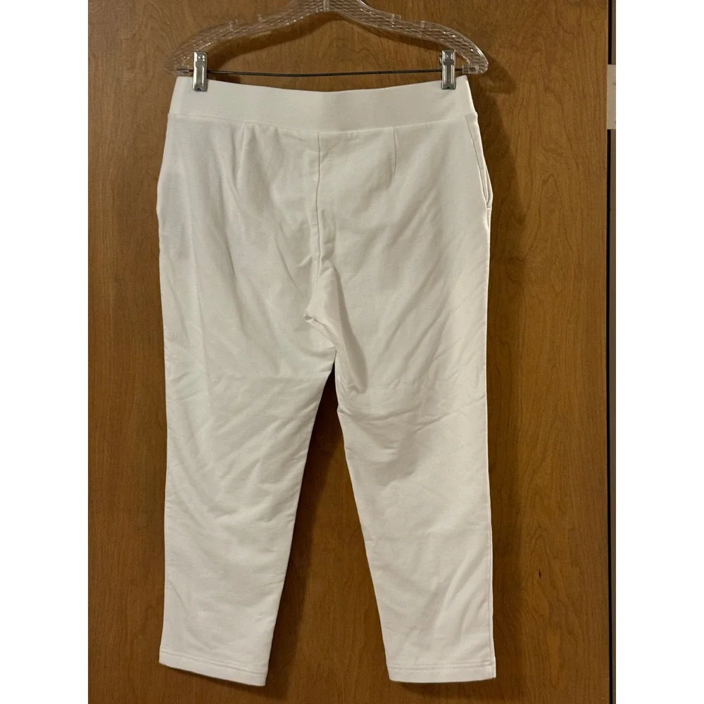 J. Jill White Ankle Pants Petite Small SP Pull On Tapered Leg Trousers 192652 - Picture 3 of 6